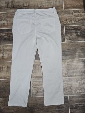 Zara White Cropped Stretch Denim Jeans
